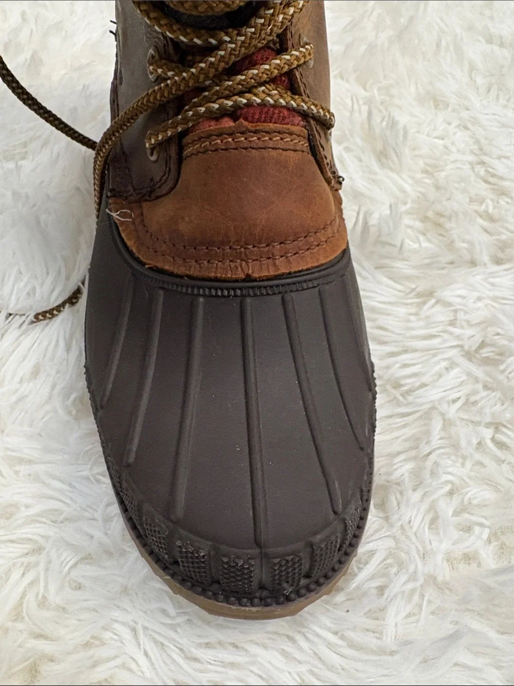 Kamik Women's Brown & Red Plaid Winter Rain Boots